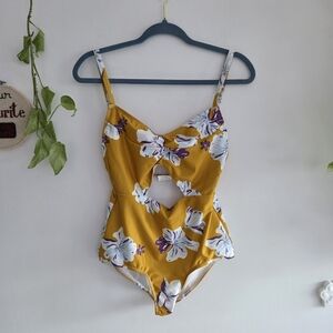 Nettle's Tale The Misty Mustard Floral One-Piece Swimsuit